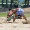 Beach Wrestling Action in Apia