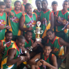 WINNING TEAM: Abergowrie celebrate their win at the recent under-17 Indigenous secondary school titles in Cairns.