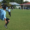 Iakina player acrobatically receives ball