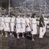 Team Cook Islands at the Opening Ceremony of the 1981 MSPG in Honiara, Solomon Islands