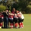 United - praying before the match!