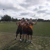 Thumbs up from Trevor, Brett and Dean following the Fathers vs Sons football match.