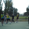 Mothers/Ring-ins vs Daughters Netball game action from Sunday