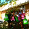 New Caledonia volleyballers with VOA volunteer Meli & Fatafehi