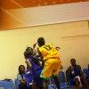 Goergina Ntow(Forward) going for the block