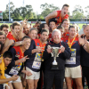 President Ray Dobson and Players with Premiership Cup 2011