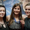 2011 Eva-Peers Medallist, Jessica Dal Pos, with Alicia Eva and Chloe Peers 