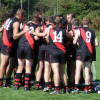 The pre-game huddle, 2005