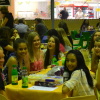 Under 14 girls enjoying the quiz night