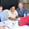 Palau Basketball and workshop delegates assessing using the RAT