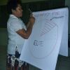 Katarina Toga of Fiji National University during the team discussion