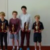 League Best and Fairest winners Jordan, Kade, Connor & Beau