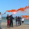 Flare practice at the Power Boat Handling Course
