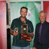  Yerrinbool-Bargo's Adam French receives the AA Men Reserve Grade Golden Gloves Award from Thomas Goodman.