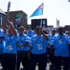 The Queen's Baton with Fiji in the athlete's village