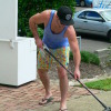 Tommy McK trying to break the broom handle