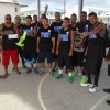 Team Pohnpei with MIBF board member Alber Alik at conclusion of the tournament 4/17/2015.