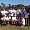 The Shefa Youth Netball Squad pose for a group photo with the coaches