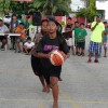 Elise of Majuro Middle School attack basket and score. Photo: Giff Johnson (Marshall Islands Journal).