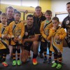 Auskick kids with the Tigers 2017