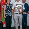 Highest Goal Scorer - Premier Reserve Men: Corey Dodson, Noosa FC with Fiona Simpson MP, Member for Maroochydore (left) & SCF Chairman Chris Dunk (right)