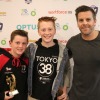 Joint Under-12 Best and Fairest winners Oliver Haberl (Pax Hill) and Oakley Howe (Southside) with TDJFL Under-12 interleague coach Greg Booth