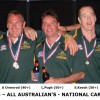All Australian's 2008 - G. Lance (55+) A. Ormerod (40+) L. Pugh (50+) S. Keech (50+) D.Jeffrey (40+)