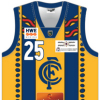 CLAREMONT FOOTBALL CLUB's 2009 NAIDOC Week guernsey, designed by Richard Walley.