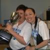 Leonie and Cristy get their turn with the cup