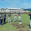 Peter Misilagi base running coach giving instruction