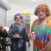 Our lovely MC Dame Edna and mother of the bride Stephanie