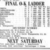 1967 Final O & K F L Ladder