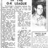 1956 - O & K F L Senior Football best & fairest - the Tip Lean Trophy