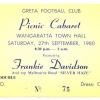 1980 - Greta FC - Picnic Cabaret - Premiership Ball