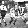 Photo dated 08/10/1991, without description but possibly from a match between the Moree Swans and Tamworth Magpies.  Courtesy of the Northern Daily Leader.