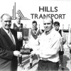 Tony Windsor MP and Peter Taylor from Hills Transport, with captains from the TAFL's five teams, promoting the start of the 1999 season.  Dated 29/04/1999, courtesy of the Northern Daily Leader.