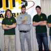 Mt Burr players selected in the Hotondo Homes MSEFL 2012 Team of the Year . L-R Dylan Ridley (Half fwd); Clint Gallio ( Interchange) ; Dylan Gamble (Captain & Ruck Rover) ; Chris Murray ( Fwd) ; Nathan Muhovics ( Wing)