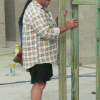 Tom McCafferty on the building site of the new clubhouse