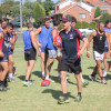 Senior coach Tim Clarke issuing instructions