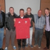 Members of the Team of the Period with the signed shirt from the Celebration Game