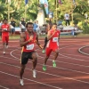 Kupun Wisil on the home straight in the 4*100m relay