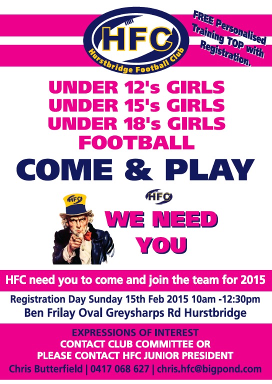 2015 Girls Registration