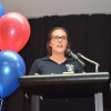 AFL Gippsland football development manager Chelsea Caple addresses the audience about the rise of women's and youth girls' football.