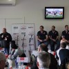 TRFM manager Grant Johnstone thanks the Gippsland Live commentary team Paul Carter, Troy Makepeace, Daryl Couling and Brenton Wight.