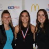 Dawn Pearce Medal B grade best and fairest Tanarly Hood. Award presented by Samantha Pearce (left) and Danni Pearce (right)