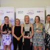 Gippsland Galaxy best and fairest Nicole Garner, leading goal-kicker Sarah Jolly, coach Nikki Schroeter, best club person Emily Jolly, most determined Kim Cunico and most improved Natasha Tile. Absent: best utility Jenna Treadwell and coaches award winner