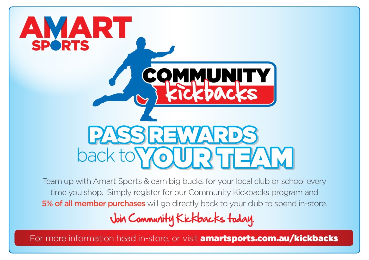 Amart Sports Community Kickbacks 