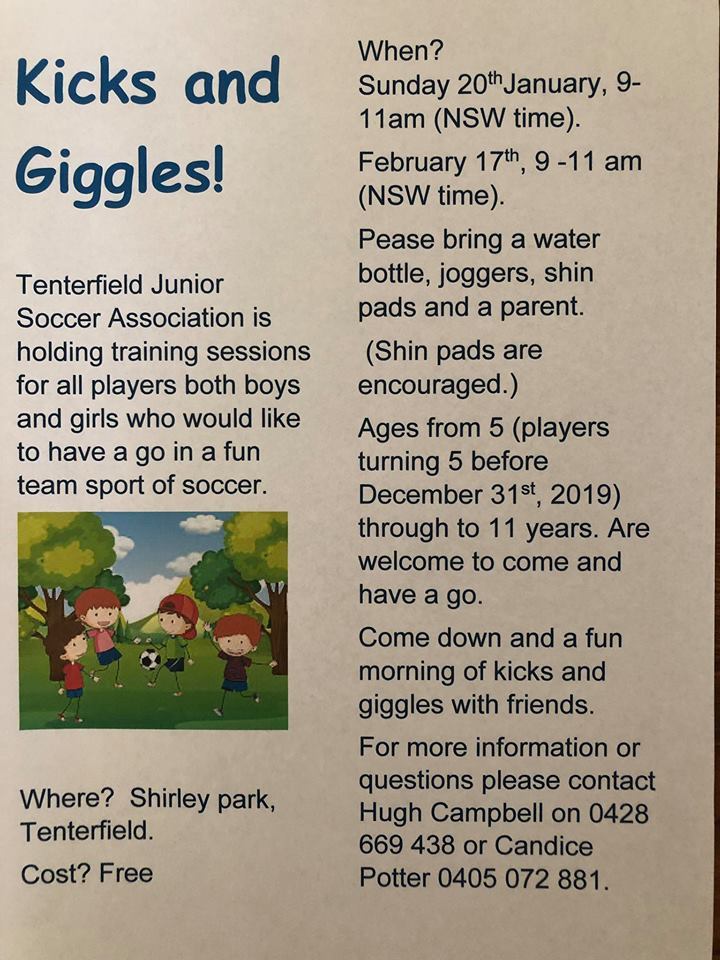 Kicks and Giggles Tenterfield Junior Soccer Club NNSW GameDay