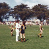 Players from the Senior Team warm up prior to a final in 1981
