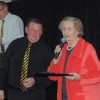 Shirley Onley accepts her HOF award at the Presentation Night